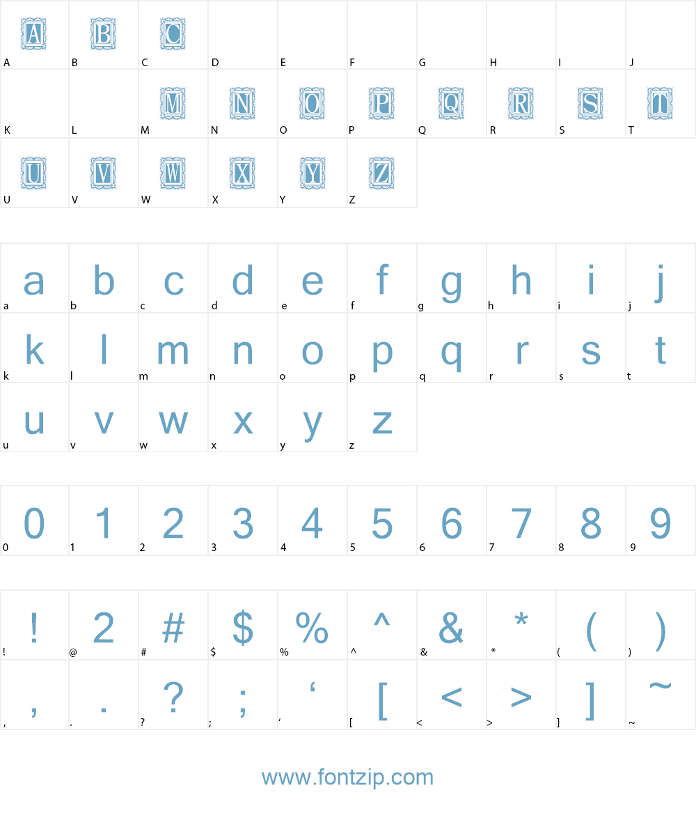 Capitular Moldurada Font Character